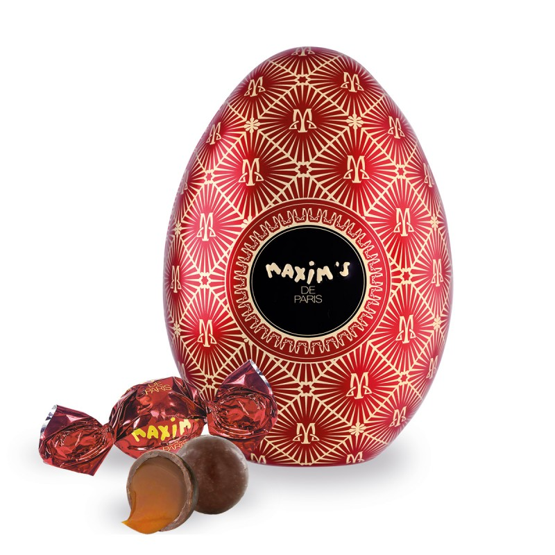 Maxim's Oeuf rouge - Boules chocolat au lait et caramel fondant