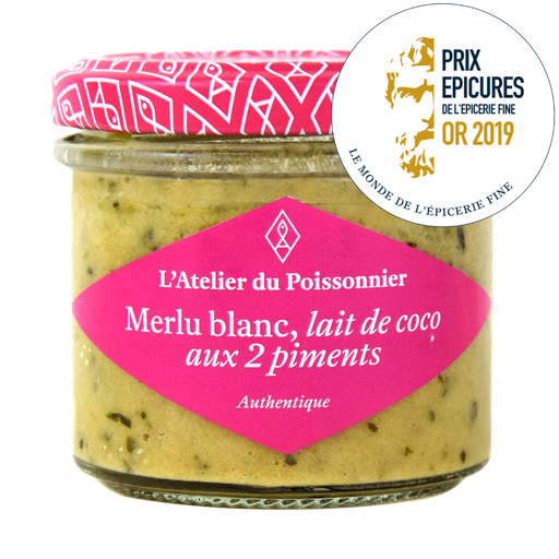 Atelier du Poissonnier                                   Rillettes de merlu blanc, lait de coco, aux 2 piments