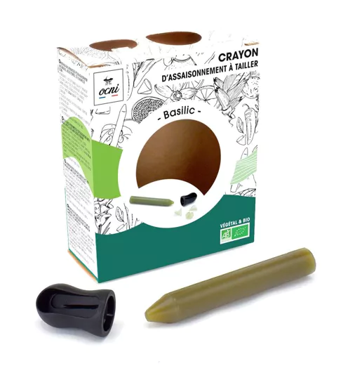 Coffret 1 crayon - Basilic - Biologique